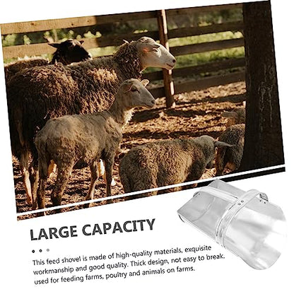 Kisangel Thickened Iron Shovel for Feeding Handheld Feed Scoop for Livestock Farm