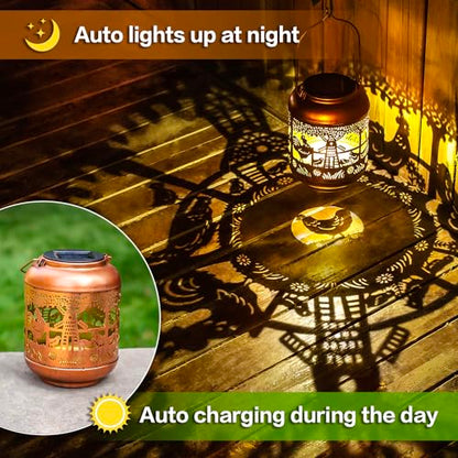 Chicken Solar Lanterns Outdoor Waterproof,Hanging Solar Lights Chicken Gifts for Women Men Metal LED Decorative Light for Yard,Patio,Lawn,Tabletop,Pathway,Landscape,Garden Decor - style: Chicken