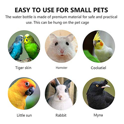 Mipcase 2pcs Pet Water Fountain Plastic Hanging Dispenser for Guinea Pigs and Animals Leakproof Easy to Install Convenient Pet Supply - color: Transparent, size: 5.2X5.2X17CM