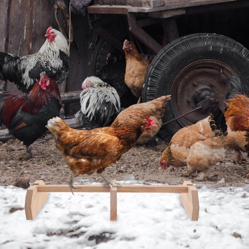 SUPVOX Wooden Chicken Perch for Coop Natural Smooth Roosting Bar Hen Standing Perch 15.74X5.90X2.55In Suitable for Large Birds and Hens