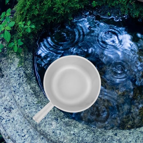 Retro Aluminum Water Scoop Short Handle Deep Feed Ladle Thickened Water Spoon for Livestock Feeding and Kitchen Use Style