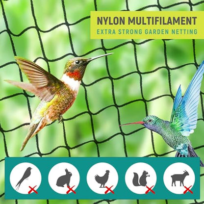 Bird Netting for Chicken Coop - 25x50ft Poultry Netting Garden Net | for Blueberry Bushes Fruit Tree Chicken Coop Roof Hawk Proof