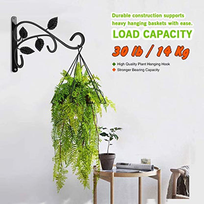 Axgo Wall Mount Hanging Plant Hook, Rust-Resistant Metal Plant Hanger for Flowers, Lanterns, Bird Feeders, Wind Chimes