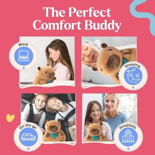 Lilly's Love Weighted Stuffed Animals for Adults & Kids — 5lb Calming Capybara Plush for Anxiety, ADHD & Sensory | Machine Washable Weighted Stuffed Animal w/Removable Insert | Clyde The Capybara - color: Capybara
