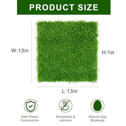 9 Pack Chicken Nesting Pads Reusable Nesting Box Liners Pads Washable Chicken Coop Laying Mats for Chicken Eggs Rabbit Hutch Durable TPU Material (13*13)