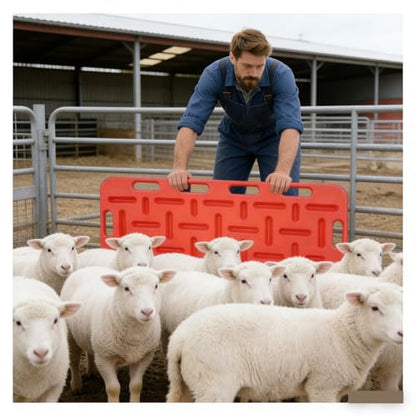 Lightweight Livestock Sorting Panel - Animal Guide for Hog, Cattle, Sheep, Goat - Durable Sorting Paddle and Panel for Efficient Animal Management(121 x 78 cm) - size: 121 x 78 cm