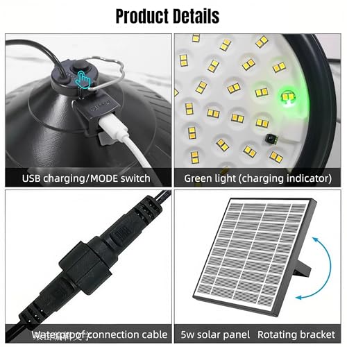 2-Pack Solar Chicken Coop Light with Timer, Barn Light for Horse Arenas, Pig Farms | 3-Mode Spectrums, IP66 Waterproof & 22ft Cord | Outdoor Lighting for Stables, Goat Sheds, Poultry Coop