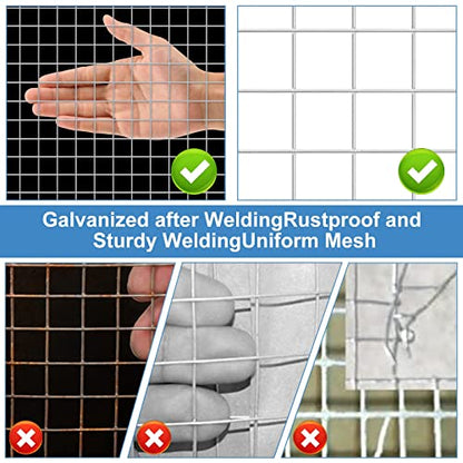 Land Guard 19 Gauge Hardware Cloth, 1/2 inch Chicken Wire Fence, Galvanized Welded Cage Wire Mesh Roll Supports Poultry Netting Cage Fence… - size: 1/2inch 16inch×50ft