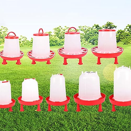 Thicken Chick Fountain Waterer Set for Outdoor Poultry Feeding Water Containers for Duck Quails Pigeons Water Fountain - size: 3L