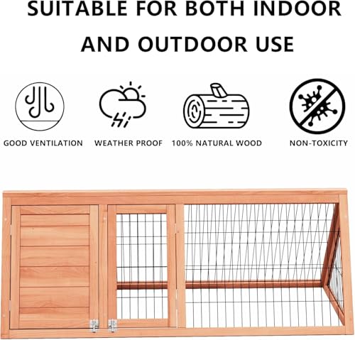 Small Chicken Coop, Chicken Run,Small Wooden Duck Coop Outdoor Quail Cage Rabbit Pet Hutch House Small Animals (Ntural Wood) - color: Ntural Wood