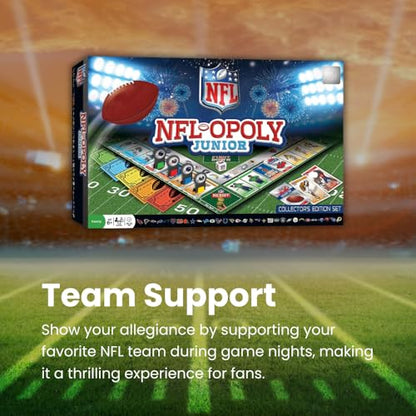 MasterPieces Kids & Family Board Games - NFL Opoly Jr. - Officially Licensed Board Games for Kids, & Family - style: NFL