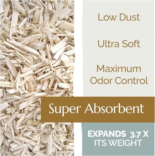 Aubiose French Hemp Bedding 44lb — Chicken Coop & Horse Stall Bedding | Ultra Low Dust Odor Control Deep Litter Ready | Premium Hemp Shavings for Chickens Horses Rabbits & Small Animals (Pack of 2) - size: Pack of 2