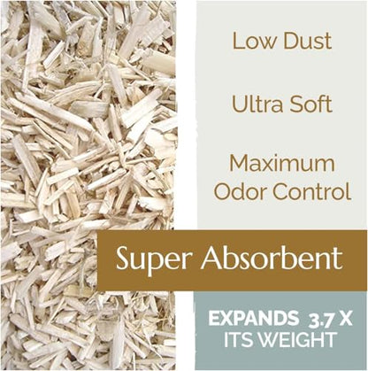 Aubiose French Hemp Bedding 44lb — Chicken Coop & Horse Stall Bedding | Ultra Low Dust Odor Control Deep Litter Ready | Premium Hemp Shavings for Chickens Horses Rabbits & Small Animals (Pack of 2) - size: Pack of 2
