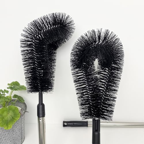 1 pcs 120 cm Huge Tank Brush (Red, with Extra Black Head), Big Brush Head Size (32 cm), Long Handle, with Extendable Stainless Steel Pole, PP Stiff-Bristled, for Large Water Bucket - color: 1 Pcs 120 Cm (Red)+extra Black Head