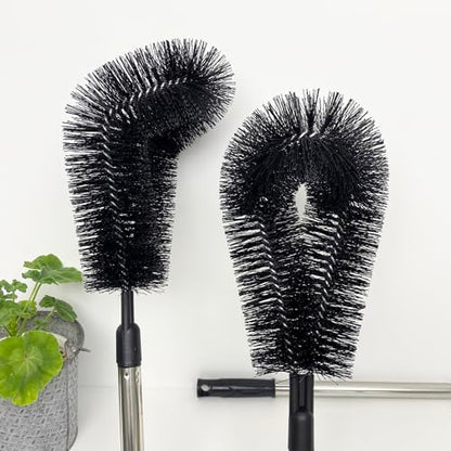 1 pcs 120 cm Huge Tank Brush (Red, with Extra Black Head), Big Brush Head Size (32 cm), Long Handle, with Extendable Stainless Steel Pole, PP Stiff-Bristled, for Large Water Bucket - color: 1 Pcs 120 Cm (Red)+extra Black Head