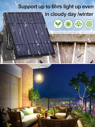intelamp Solar Pendant Lights Indoor Outdoor, 4000mAh Gazebo Shed Chandeliers with Remote Dust to Dawn Mode 16.4Ft Hanging Lighting Interior for Outside Barns Toolsheds Chicken Coop - size: Diamond (1-Pack)
