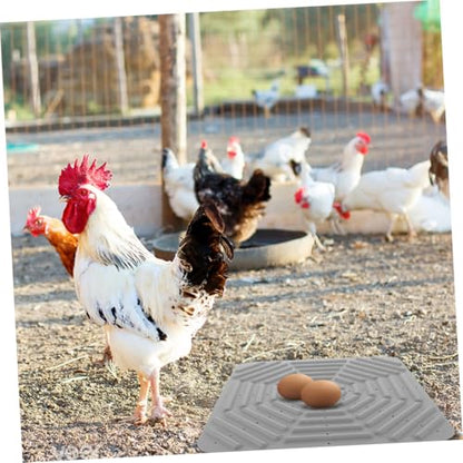 BESPORTBLE 2Pcs Reusable Chicken Nesting Pads Washable Silicone Mats for Nest Box Coop Versatile Bedding for Chickens Easy to Clean Suitable for Various Nest Gray Green