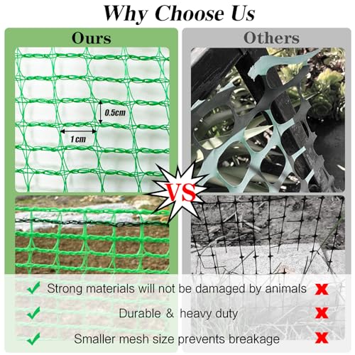 Garden Fence Temporary Fence, 4'x30' with 50 Zip Ties, Plastic Fencing Safety Fence Snow Fence, Construction Fencing for Garden Fencing, Animal Barrier, Poultry, Deer, Patio, Green - size: 4ft x 30ft