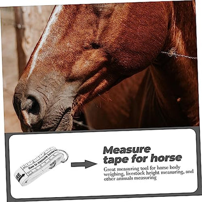 Abaodam Professional Flexible Horse Measuring Tape Accurate Weight and Height Measurement Tool for Livestock Cattle Goats and Sheep