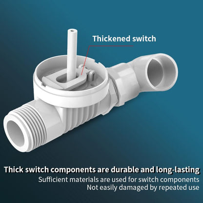 2 Pack 1/2 Float Valve for Water Tank,Aquapulse Water Float Automatic Water Level Control Aqua Pluse Trough Blue Plastic Float Valve Switch for Pool,Pond,Livestock(Top inner) - size: 1/2" top inner