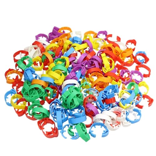 30PCS Blank Chicken Foot Ring 7 Colors Adjustable Digital Labels for Poultry Leg Farm Identification Markers Tool for Chick Duck for Easy Flock Management(Mixedx30pcs) - color: Mixedx30pcs