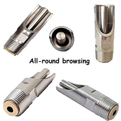 MESINURS Automatic Pig Watering Drinker - Stainless Steel Nipple Feeder System for Piglet, Growers, Sows, 5Pcs