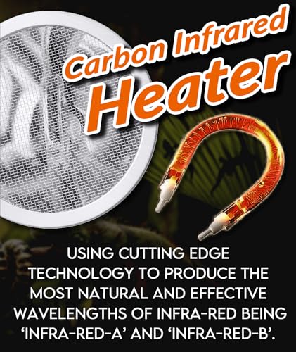 80W Deep Heat Infrared Projector Lamp for Reptiles, Emits both Infrared A & B Wavelengths, Reptiles Basking Light Heat Lamp Bulbs with Reflector for Bearded Dragons, Turtles, Snakes, Lizards, etc.