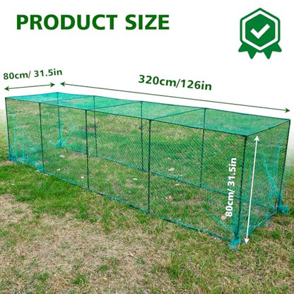 UNIFAMILY Large Chicken Tunnels,126 x 31IN Portable Chicken Coop Cube Run, DIY Chicken Tunnel for Outside Yard, Chickens Runs for Yard Easy Installation Poultry Coop Suitable for Duck, Rabbit
