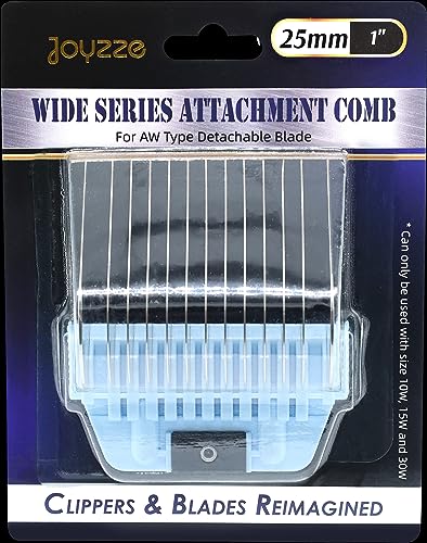 A Series Wide 25mm (1 inch) Metal Comb - Professional Dog Grooming Blades for Smooth Coat - Durable and Precise for Trimming and Finishing - Compatible with A Series Clippers - size: A Series Wide 25mm (1") Metal Comb
