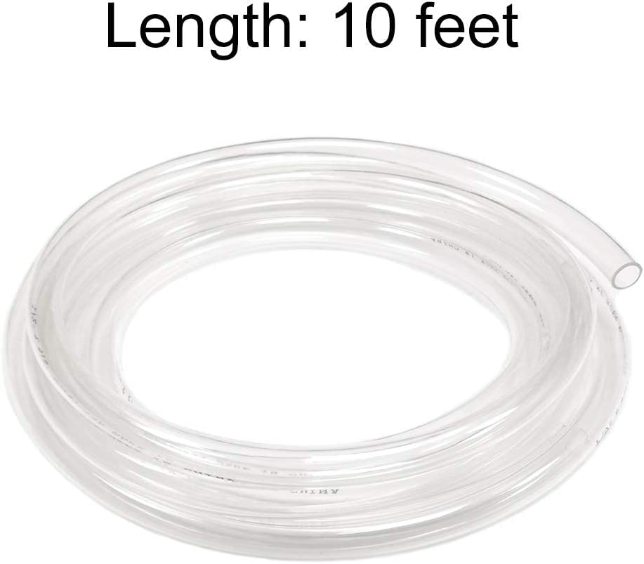 Eastrans 10ft x 3/16" ID Clear Vinyl Tubing, Flexible Hybrid PVC Tubing Hose, Lightweight Plastic Tube UV Chemical Resistant Vinyl Hose, BPA Free and Non Toxic - size: ID 3/16 INCH, style: 10 Feet