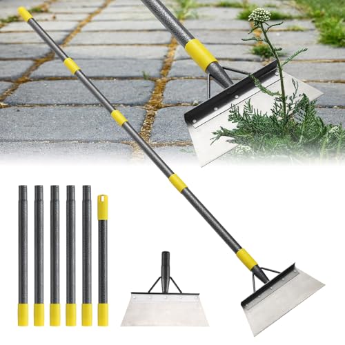 Garden Flat Shovel - Floor Scraper, 60" Multifunctional Garden Cleaning Shovels, Heavy Duty Floor Scrapers Long Handle,Metal Weeding Scraper for Lawn Edging, Snow Ice Removal,Snow Ice Scraper - size: 60"