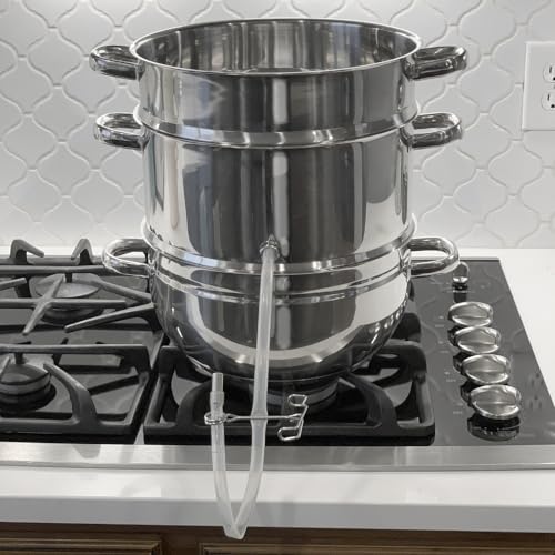 Kitchen Crop Little Creek Stainless Steel Water Distiller, 2 Gallon Capacity, Works on all Stovetops, Double Boiler, Render Lard & Tallow