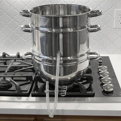 Kitchen Crop Little Creek Stainless Steel Water Distiller, 2 Gallon Capacity, Works on all Stovetops, Double Boiler, Render Lard & Tallow