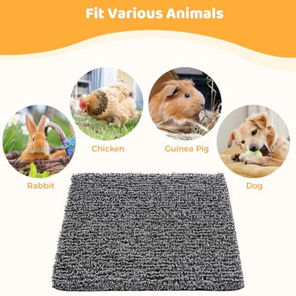 8 Pcs Chicken Nesting Pads, Washable Nesting Box Liners for Chicken Coop, Reusable Plastic Nest Box Pads with 4 Pcs Fake Wooden Eggs, Chicken Laying Mats, 12×12×0.8 inch - color: Dark Grey x 8