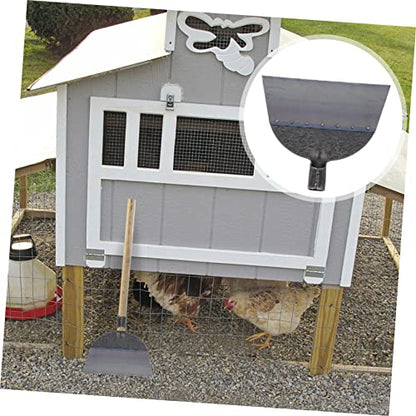 DECHOUS Manual Shovel for Cleaning Spade for Chicken Coop and Henhouse Heavy-Duty Cleaning Tool Long Handle for Farm Use - size: 30X27X2.5cm