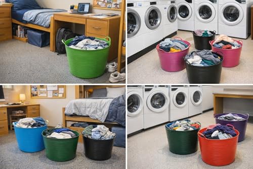 Red Gorilla Small Flexible Plastic Tub, Toy Storage, Laundry, Gardening & More, 14 Liter/3.7 Gallons, Black - color: Black