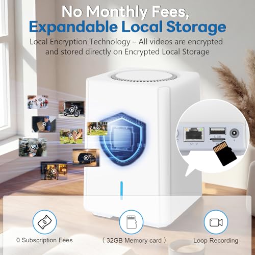 4K Security Cameras Wireless Outdoor with local storage Base,No Subscription Required,Solar-Powered,Home Security Cameras System with 360° Pan&Tilt,Auto Tracking,5G & 2.4G Router Compatible,2 cam kit - size: 2 Cam kit