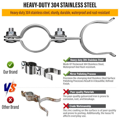 1-5/8" x 1-5/8" Chain Link Gate Latch Heavy Duty Stainless Steel Fence Gate Fork Latch Hardware with Padlock Hole 1pcs - color: 1-5/8"x1-5/8"