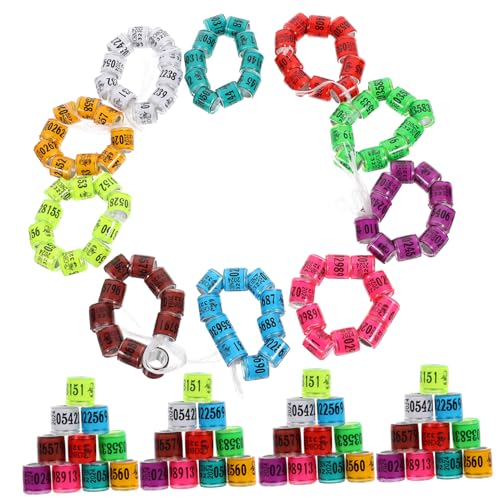 BESPORTBLE 100pcs Mixed Pigeon Leg Bands Foot Rings for Poultry Birds and Chickens Easy Identification Supplies for Racing Pigeons Parakeets and Style