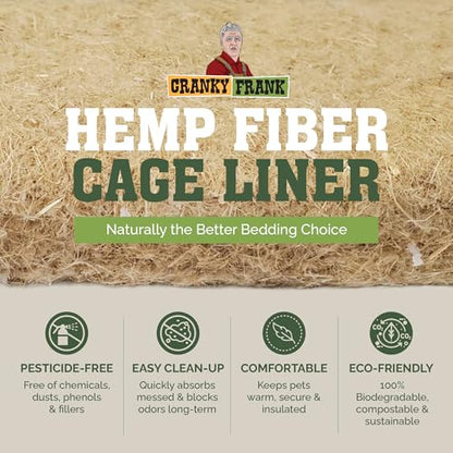 Fiber Cage Liner - 7 Pack - Super Absorbent, Odor Blocking, All Natural, Dust-Free, Hypoallergenic, Biodegradable Liner for Rabbits, Guinea Pigs, Hamsters, & Other Small Animals