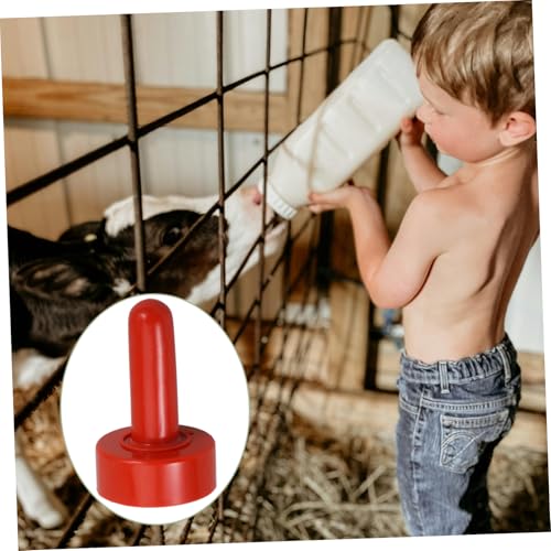 5pcs Animal Nursing Nipple Milk Bottle Pacifiers Replacement for Calf Pig Cow Sheep Feeding