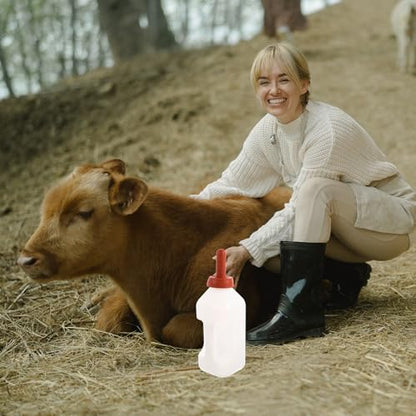 DOITOOL Calf Nursing Bottle with Handle 2L Thickened Livestock Milk Feeder for Cattle Sheep Young Animals Feeding Equipment