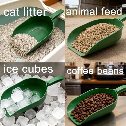 Extra Big Size Thickened Plastic Utility Scoop, 35~55-Ounce Scoop Livestock Feed Scoop for Any Household Disposing Replacing Litter/Animal Pet Farm Pig Horse Feed Food Shovel (Plastic)