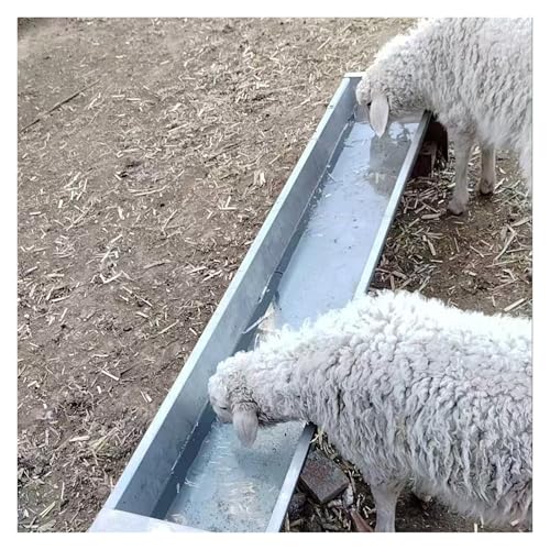 Cattle Sheep Drinking Feeding Trough Large, Thickened Livestock Feeder Troughs Tub Load 32lb/ 64lb/ 124lb, Easy to Clean Animal Hay Feeders Waterers(L 39 2/5in (100cm)) - size: L 39 2/5in (100cm)