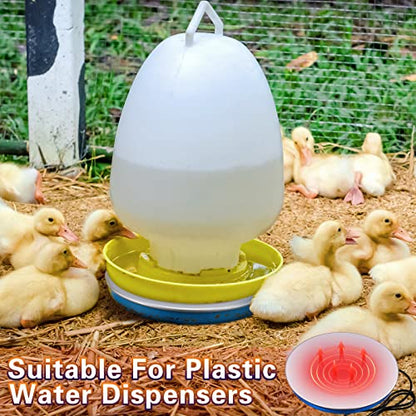 Heated Chicken Waterer Poultry Water Heater Warmer Base Heated 110v Chicken Water Heater Electric for Winter Deicer Poultry Founts Coop Accessories with 59 Inch Cord(Small, 32W) - size: Small, 32W