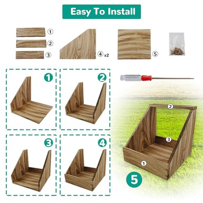 kathson Chicken Nesting Box,Wood Chickens Coop Nesting Boxes Single Compartment Hen Nesting Box Big Duty Laying Nest Boxes for Hens Ducks and Poultry(1 Pcs,No Perch)