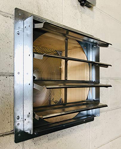 TPI Corporation CE20-DS Direct Drive Exhaust Fan – 120 Volt, 20 Inch Shuttered Industrial Fan. Workshop Ventilation Fans