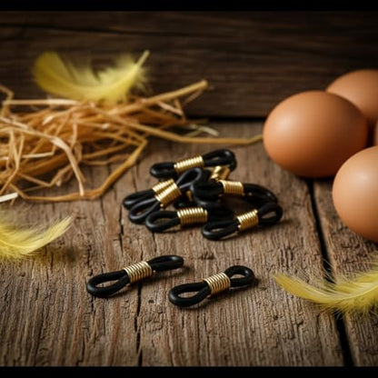 50Pcs Black Adjustable Chicken Leg Bands - Baby Chick Splay Leg Correctors for Poultry/Ducks | Non-Slip Hobble Braces for Spraddle Leg Repair,Poultry Care Supplies, Veterinary Rehabilitation Tools