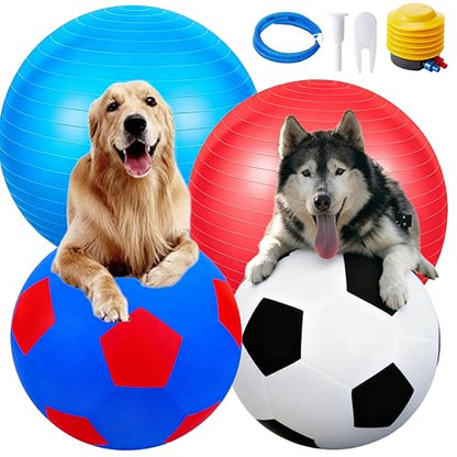 2 Set Herding Ball for Dogs, 20'' Dog Balls with Ball Cover, Giant Horse Toy for Australian Shepherd, Cattle, Border Collies, and Small/Medium Breed