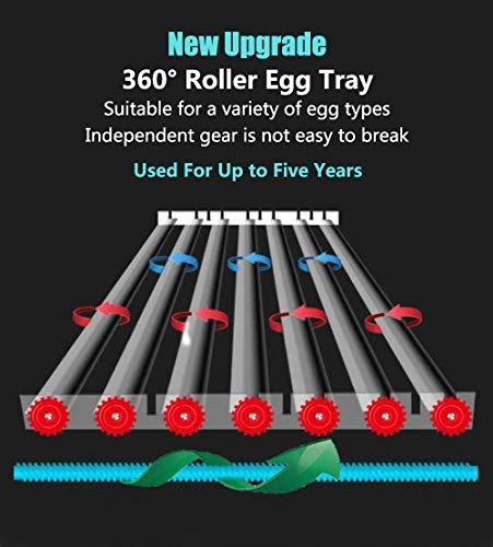 Egg Incubator - Egg Incubator with Automatic Egg Turning and Humidity Control,Large Poultry Hatcher for Chickens Birds Ducks (176 Eggs)